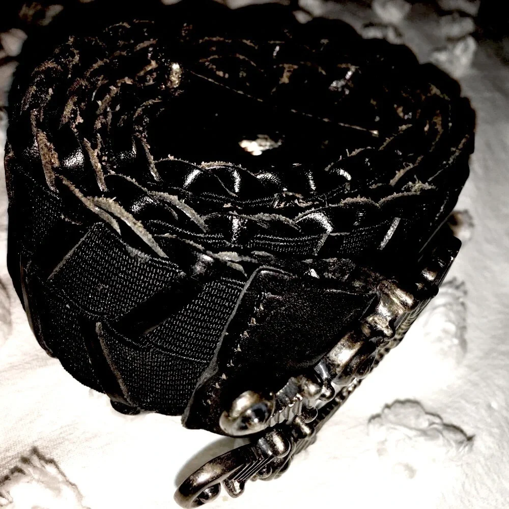 Genuine Leather Braided Belt, Metal Buckle, 36